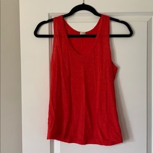 J. Crew Red Cotton Tank Top